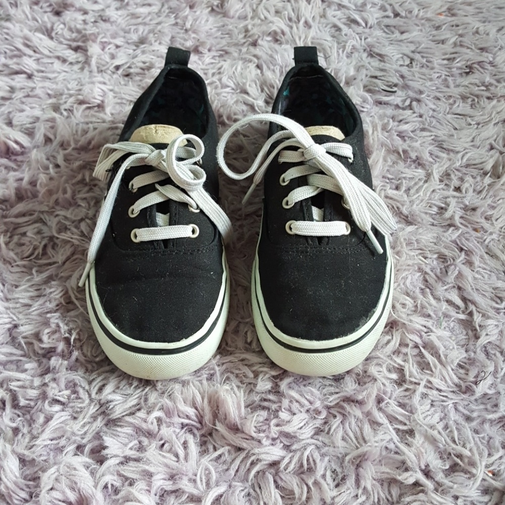Black and white shoes